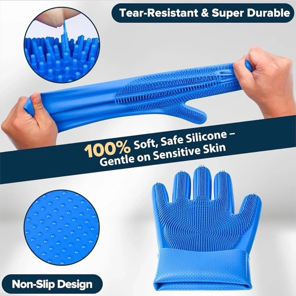 Pet Grooming Kit for Dogs,Cats and Horses | Dog Washing Gloves